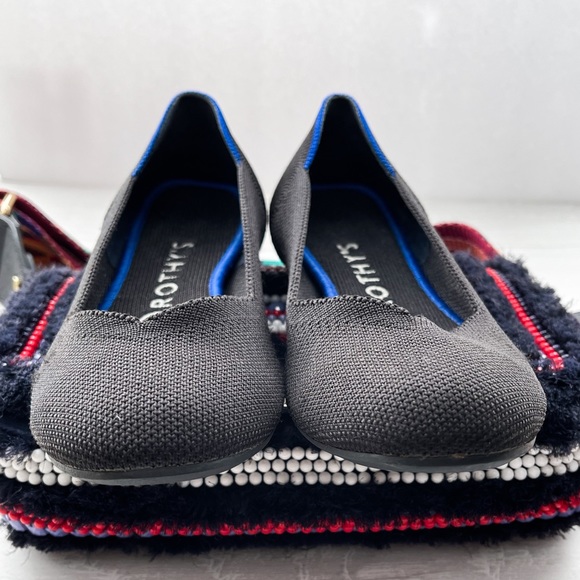 ROTHY’S The Flat Round Toe Ballet Flats Size 7 (Black) - Picture 6 of 17